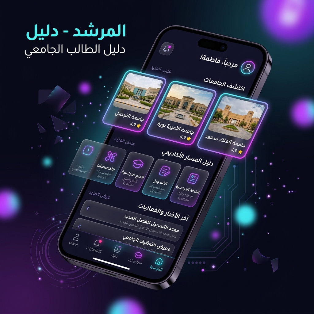 واجهة تطبيق المرشد
